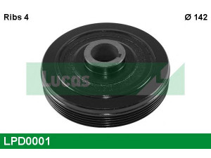 LUCAS ENGINE DRIVE LPD0001 skriemulys, alkūninis velenas 
 Diržinė pavara -> Dirželio skriemulys
0515K9, 0515K9, 80000384, 0515.K9