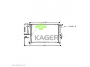 KAGER 31-0122 radiatorius, variklio aušinimas 
 Aušinimo sistema -> Radiatorius/alyvos aušintuvas -> Radiatorius/dalys
17111719306, 17111728769, 17111737760