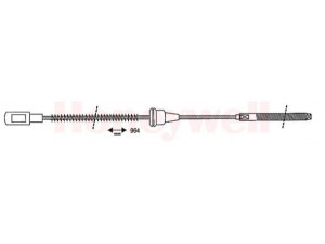 BENDIX 431189B trosas, stovėjimo stabdys 
 Stabdžių sistema -> Valdymo svirtys/trosai
522571, 522587, 90193039, 90334821