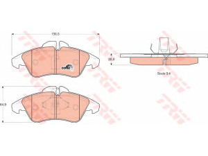 TRW GDB1220 stabdžių trinkelių rinkinys, diskinis stabdys 
 Techninės priežiūros dalys -> Papildomas remontas
05103794AA, 05135895AA, MD95094