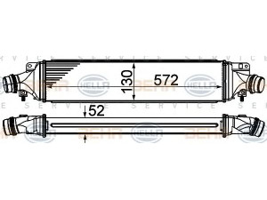 HELLA 8ML 376 910-061 tarpinis suslėgto oro aušintuvas, kompresorius 
 Variklis -> Oro tiekimas -> Įkrovos agregatas (turbo/superįkrova) -> Tarpinis suslėgto oro aušintuvas
55 70 2171, 63 02 079