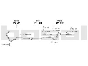 BOSAL 048.058.50 išmetimo sistema 
 Išmetimo sistema -> Išmetimo sistema, visa