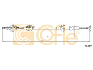 COFLE 10.3155 sankabos trosas 
 Dviratė transporto priemonės -> Kabeliai ir tachometro velenaai -> Sankabos trosas
6K1721335AA, 6K1721335Q, 6K1721335T