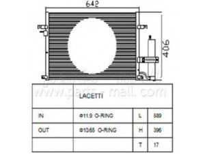 PARTS-MALL PXNCC-018 kondensatorius, oro kondicionierius
96484931, 96804274, 96837834, P96484931