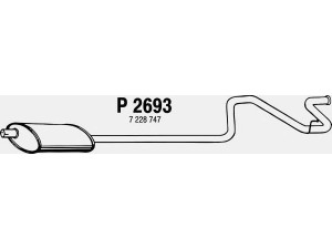 FENNO P2693 galinis duslintuvas 
 Išmetimo sistema -> Duslintuvas
1013126, 1013128, 1072038, 7228741