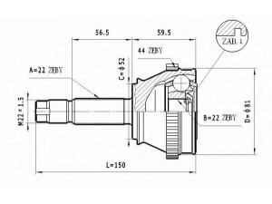 STATIM C.171 jungčių komplektas, kardaninis velenas 
 Ratų pavara -> Sujungimai/komplektas
46307121