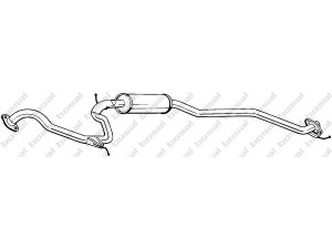 BOSAL 290-011 vidurinis duslintuvas 
 Išmetimo sistema -> Duslintuvas
18220-SMG-E01