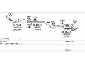 MTS C310213006450 išmetimo sistema 
 Išmetimo sistema -> Išmetimo sistema, visa