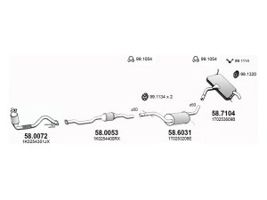 ASSO ART3065 išmetimo sistema 
 Išmetimo sistema -> Išmetimo sistema, visa