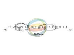 ODM-MULTIPARTS 18-212850 kardaninis velenas 
 Ratų pavara -> Kardaninis velenas
7E0407272AQ, 7E0407272BC, 7E0407272C