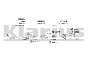 KLARIUS 600507U išmetimo sistema 
 Išmetimo sistema -> Išmetimo sistema, visa