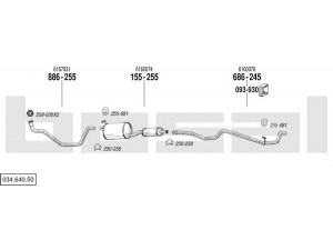 BOSAL 034.640.50 išmetimo sistema 
 Išmetimo sistema -> Išmetimo sistema, visa