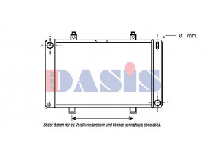 AKS DASIS 250120N radiatorius, variklio aušinimas 
 Aušinimo sistema -> Radiatorius/alyvos aušintuvas -> Radiatorius/dalys
6124011, 84VB8005EB, 84VB8005HB