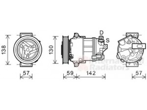 VAN WEZEL 0100K126 kompresorius, oro kondicionierius 
 Oro kondicionavimas -> Kompresorius/dalys
50509543