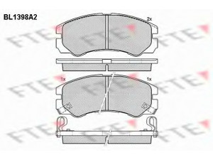 FTE BL1398A2 stabdžių trinkelių rinkinys, diskinis stabdys 
 Techninės priežiūros dalys -> Papildomas remontas
8-97035-257-0, 8-97035-257-1, 8-97047-526-0