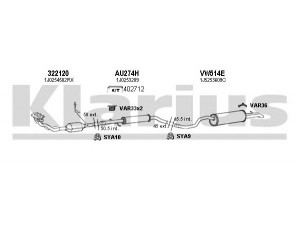 KLARIUS 931206U išmetimo sistema 
 Išmetimo sistema -> Išmetimo sistema, visa