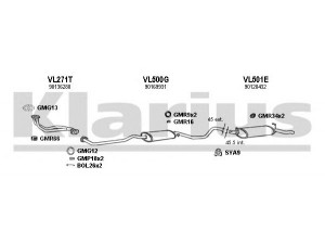 KLARIUS 390084U išmetimo sistema 
 Išmetimo sistema -> Išmetimo sistema, visa