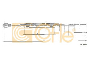 COFLE 10.4241 trosas, stovėjimo stabdys 
 Stabdžių sistema -> Valdymo svirtys/trosai
34411152690