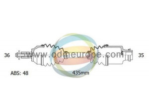 ODM-MULTIPARTS 18-151221 kardaninis velenas 
 Ratų pavara -> Kardaninis velenas
30735134, 8251781, 8602567, 8603786