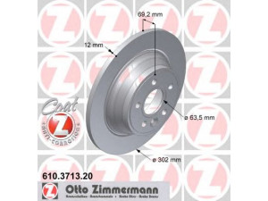 ZIMMERMANN 610.3713.20 stabdžių diskas 
 Dviratė transporto priemonės -> Stabdžių sistema -> Stabdžių diskai / priedai
307 6905 8