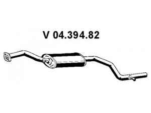 EBERSPÄCHER 04.394.82 priekinis duslintuvas 
 Išmetimo sistema -> Duslintuvas
1 011 065, 1 040 543, 1 041 169