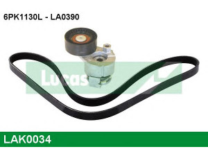 LUCAS ENGINE DRIVE LAK0034 V formos rumbuotas diržas, komplektas 
 Techninės priežiūros dalys -> Techninės priežiūros intervalai
