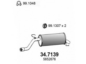 ASSO 34.7139 galinis duslintuvas 
 Išmetimo sistema -> Duslintuvas
13220777, 5852676