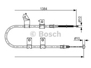BOSCH 1 987 482 082 trosas, stovėjimo stabdys 
 Stabdžių sistema -> Valdymo svirtys/trosai
96 534 870, 96534870