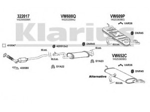 KLARIUS 930935U išmetimo sistema 
 Išmetimo sistema -> Išmetimo sistema, visa