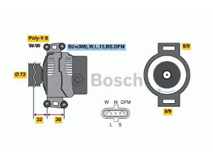 BOSCH 0 124 555 034 kintamosios srovės generatorius 
 Elektros įranga -> Kint. sr. generatorius/dalys -> Kintamosios srovės generatorius
1763035