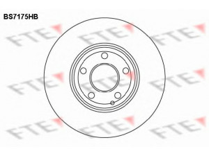 FTE BS7175HB stabdžių diskas 
 Stabdžių sistema -> Diskinis stabdys -> Stabdžių diskas
211 421 12 12