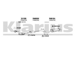 KLARIUS 720839U išmetimo sistema