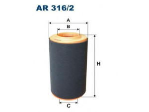 FILTRON AR316/2 oro filtras 
 Techninės priežiūros dalys -> Techninės priežiūros intervalai
1444 SG, 1354884080, 1359644080
