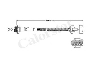 CALORSTAT by Vernet LS140342 lambda jutiklis 
 Variklis -> Variklio elektra
99360611600, 99360611601, 99360612700