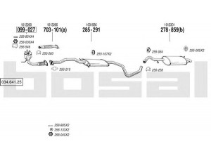 BOSAL 034.641.25 išmetimo sistema 
 Išmetimo sistema -> Išmetimo sistema, visa