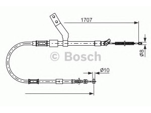BOSCH 1 987 482 260 trosas, stovėjimo stabdys 
 Stabdžių sistema -> Valdymo svirtys/trosai
46420 20460