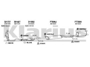 KLARIUS 330888U išmetimo sistema 
 Išmetimo sistema -> Išmetimo sistema, visa