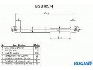 BUGIAD BGS10574 dujinė spyruoklė, bagažinė 
 Priedai -> Bagažinė/pakrovimo skyrius
7M0827550G