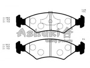 ASHUKI M041-11 stabdžių trinkelių rinkinys, diskinis stabdys 
 Techninės priežiūros dalys -> Papildomas remontas
0 986 424 462/BOSCH, 168510/VALEO