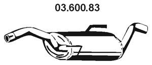 EBERSPÄCHER 03.600.83 galinis duslintuvas 
 Išmetimo sistema -> Duslintuvas
94 561 87880