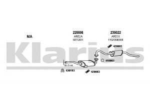 KLARIUS 030026E išmetimo sistema 
 Išmetimo sistema -> Išmetimo sistema, visa