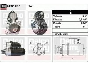DELCO REMY DRS1841 starteris 
 Elektros įranga -> Starterio sistema -> Starteris
4111220, 4112049, 4162780, 4162784