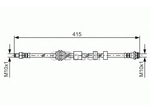 BOSCH 1 987 481 425 stabdžių žarnelė 
 Stabdžių sistema -> Stabdžių žarnelės
1379911, 1520319, 1671020, 6G91 2078-AD