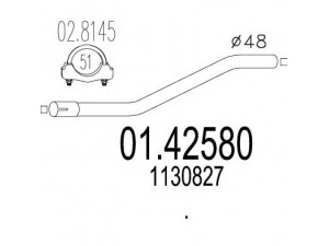 MTS 01.42580 išleidimo kolektorius 
 Išmetimo sistema -> Išmetimo vamzdžiai
1130827