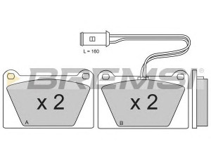 BREMSI BP2179 stabdžių trinkelių rinkinys, diskinis stabdys 
 Techninės priežiūros dalys -> Papildomas remontas
GBP258, GBP90258, GBP90273, GBP90291