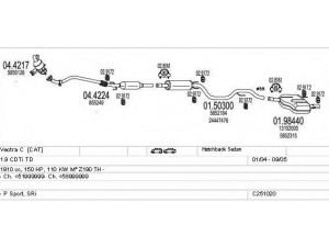 MTS C251020017371 išmetimo sistema 
 Išmetimo sistema -> Išmetimo sistema, visa