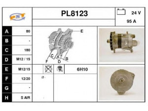 SNRA PL8123 kintamosios srovės generatorius
81261016046, 81261019046