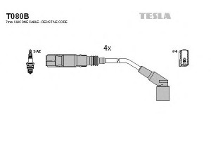 TESLA T080B uždegimo laido komplektas 
 Kibirkšties / kaitinamasis uždegimas -> Uždegimo laidai/jungtys