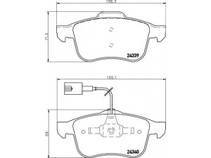 HELLA PAGID 8DB 355 006-901 stabdžių trinkelių rinkinys, diskinis stabdys 
 Techninės priežiūros dalys -> Papildomas remontas
77363599, 77364587, 71772218, 77364587