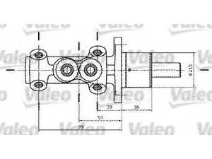 VALEO 402322 pagrindinis cilindras, stabdžiai 
 Stabdžių sistema -> Pagrindinis stabdžių cilindras
1H1611019A, 1H1611019C, 357611019